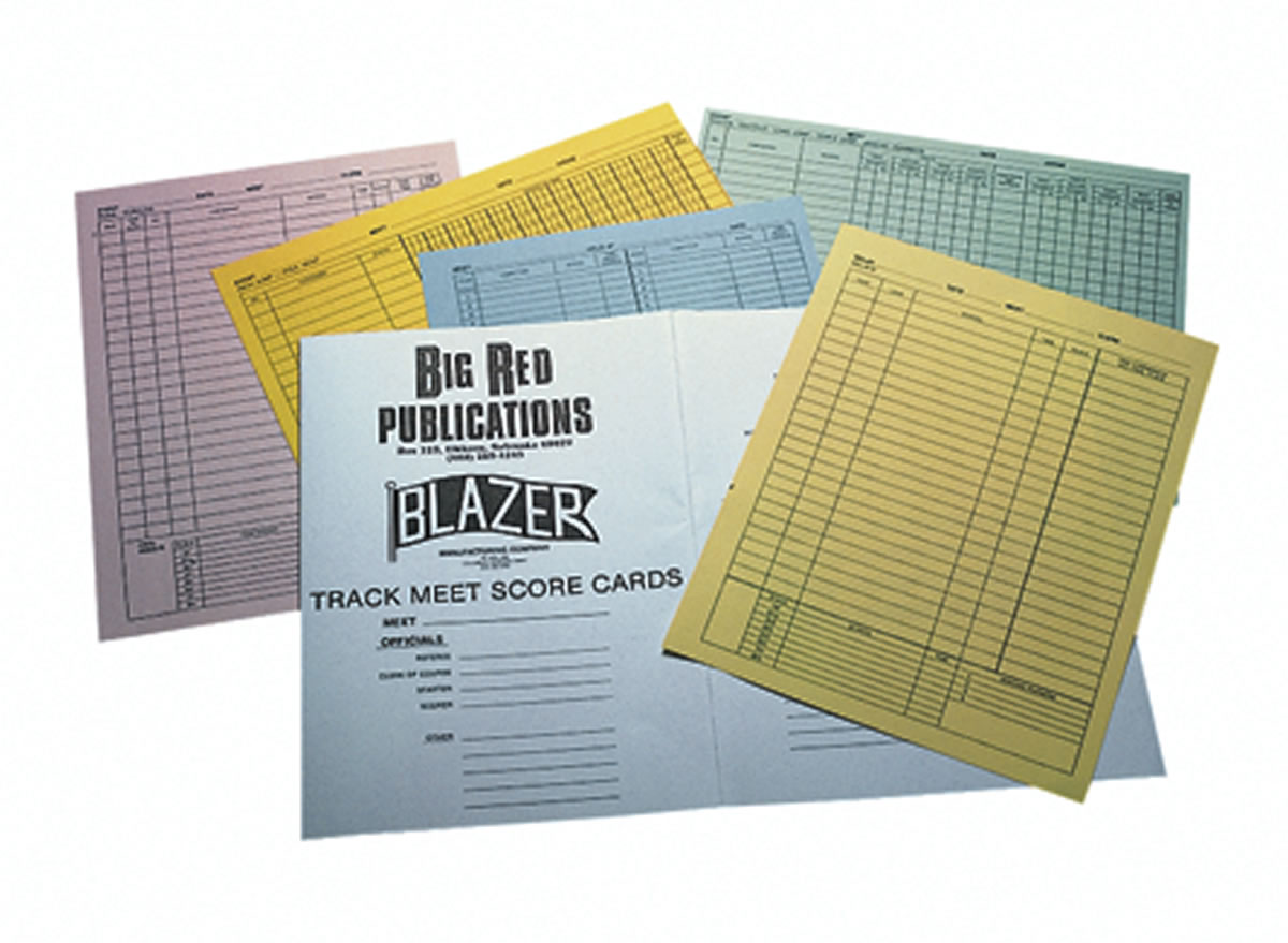 Track Meet Score Cards