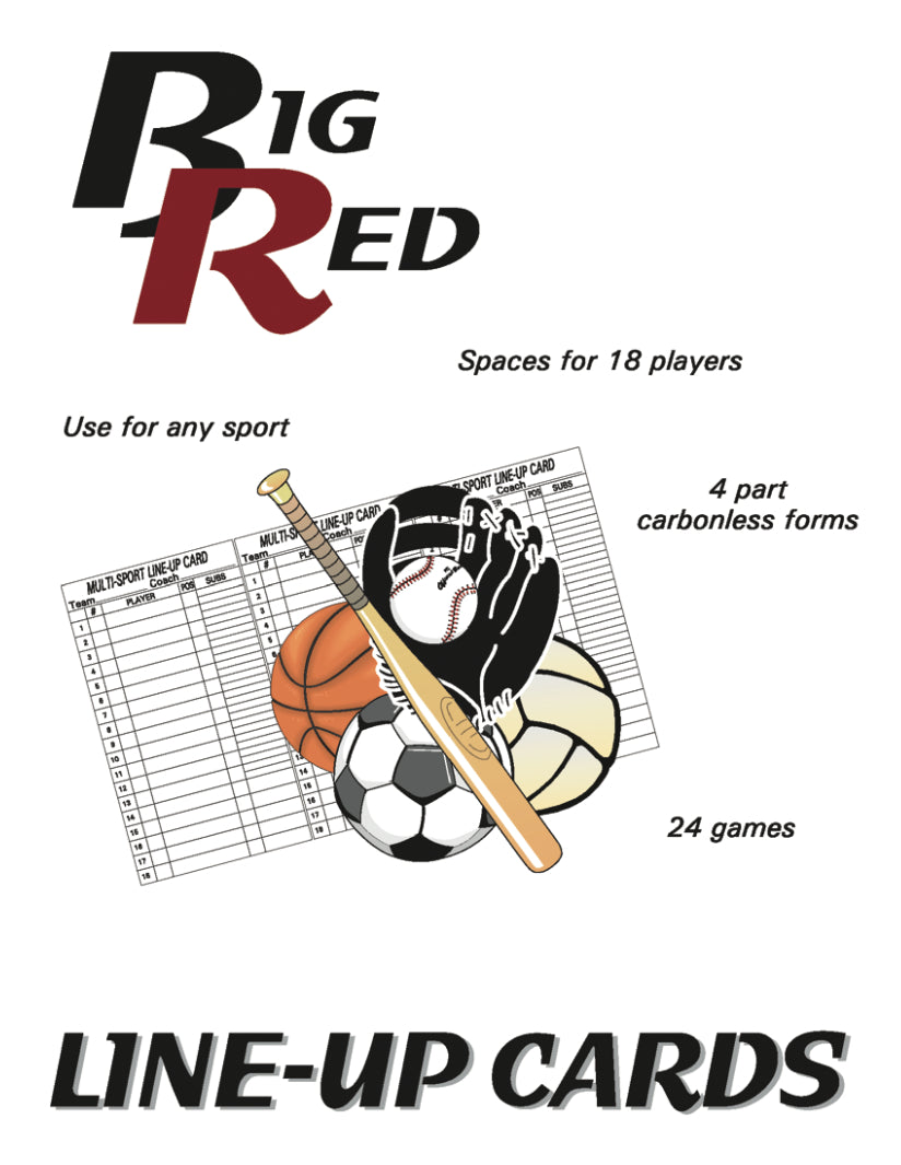 Baseball/Softball Line Up Card Book
