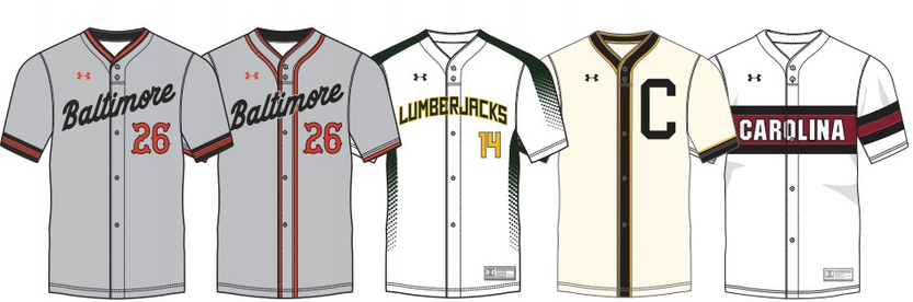 Armourfuse Showtime Faux Placket Baseball Jersey