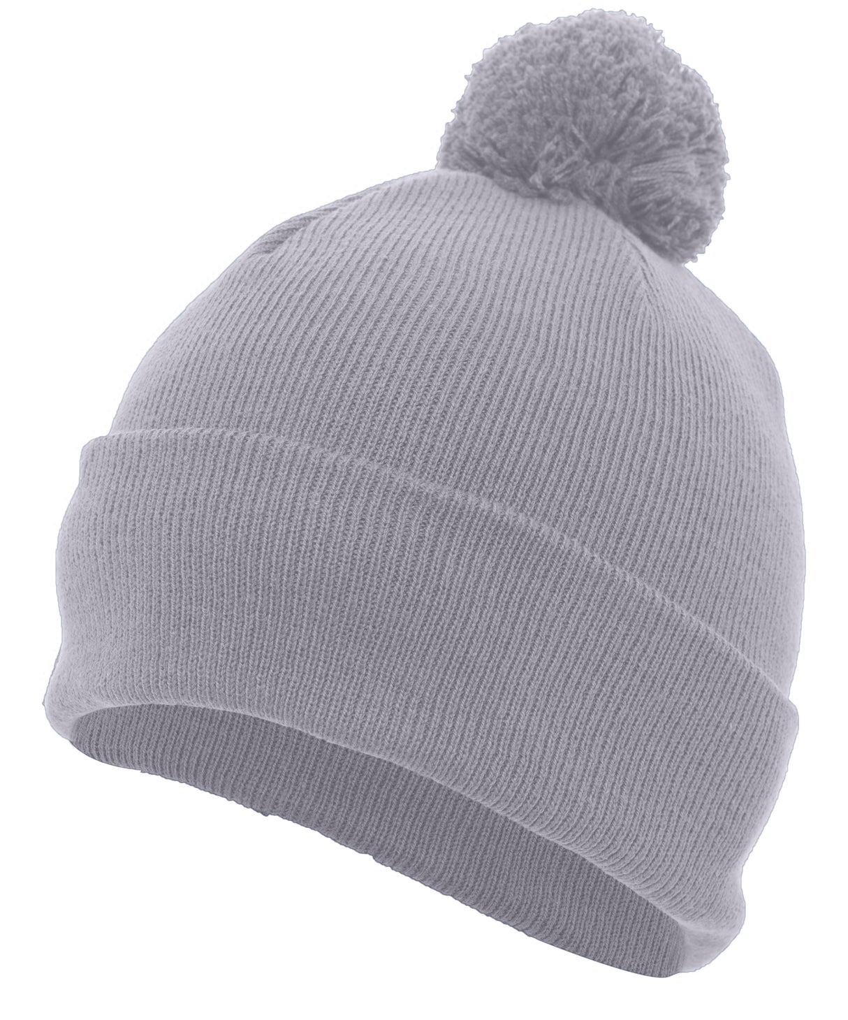 Knit Fold Over Pom-Pom Beanie