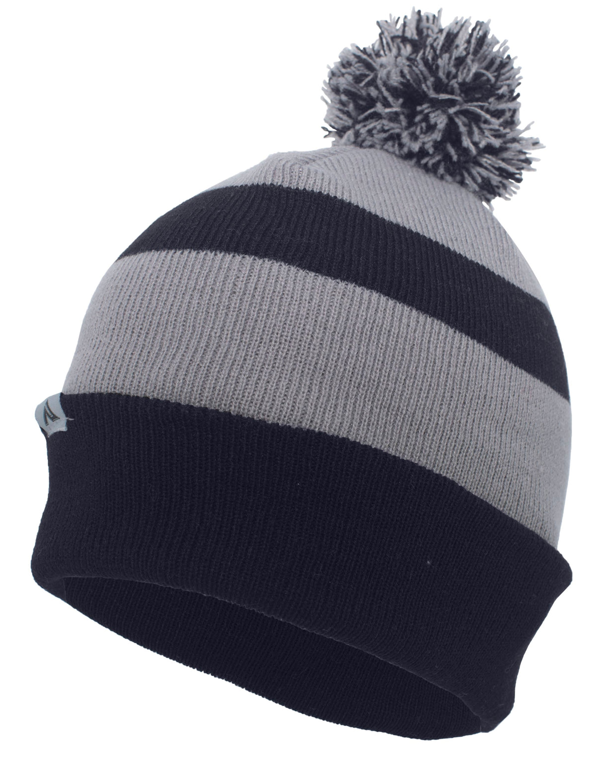 Knit Fold Over Pom-Pom Beanie