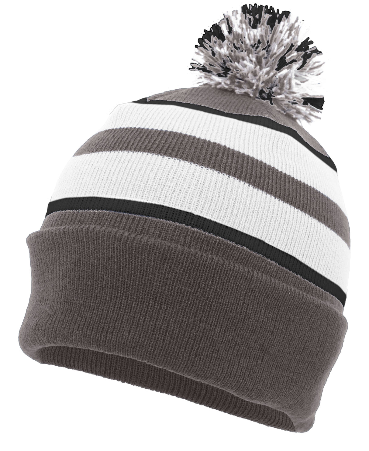 Knit Fold Over Pom-Pom Beanie