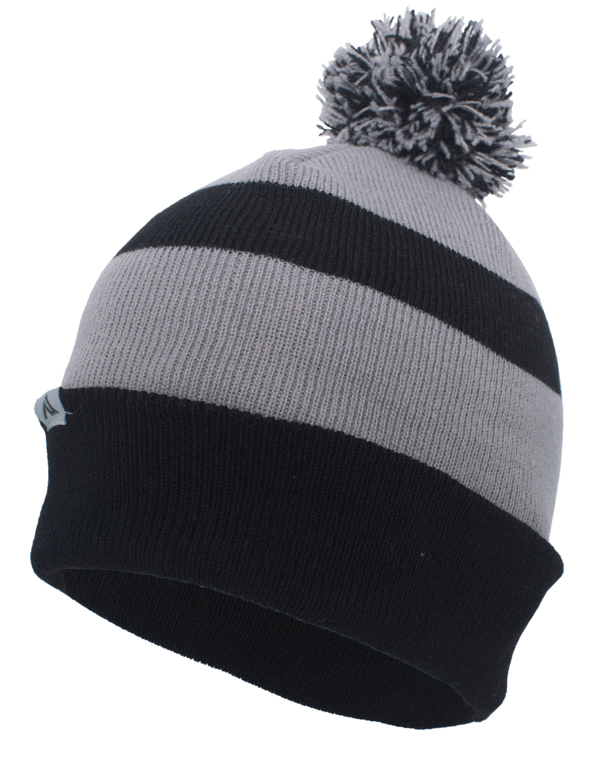Knit Fold Over Pom-Pom Beanie