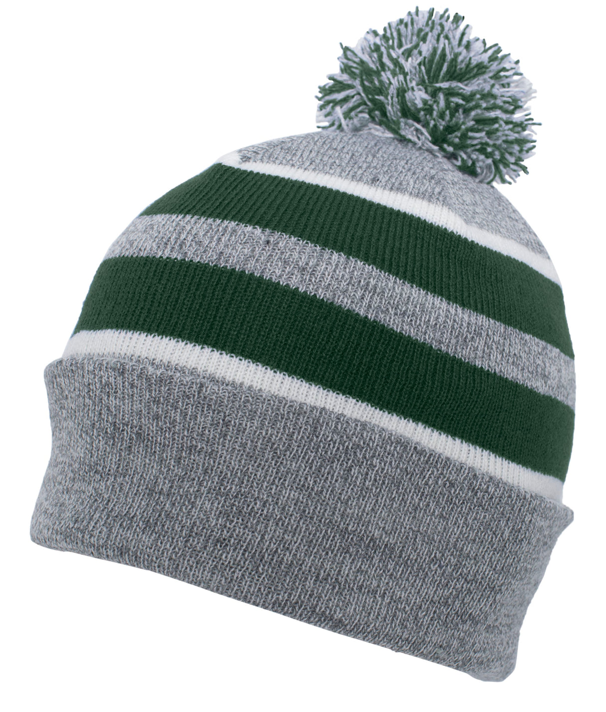 Knit Fold Over Pom-Pom Beanie