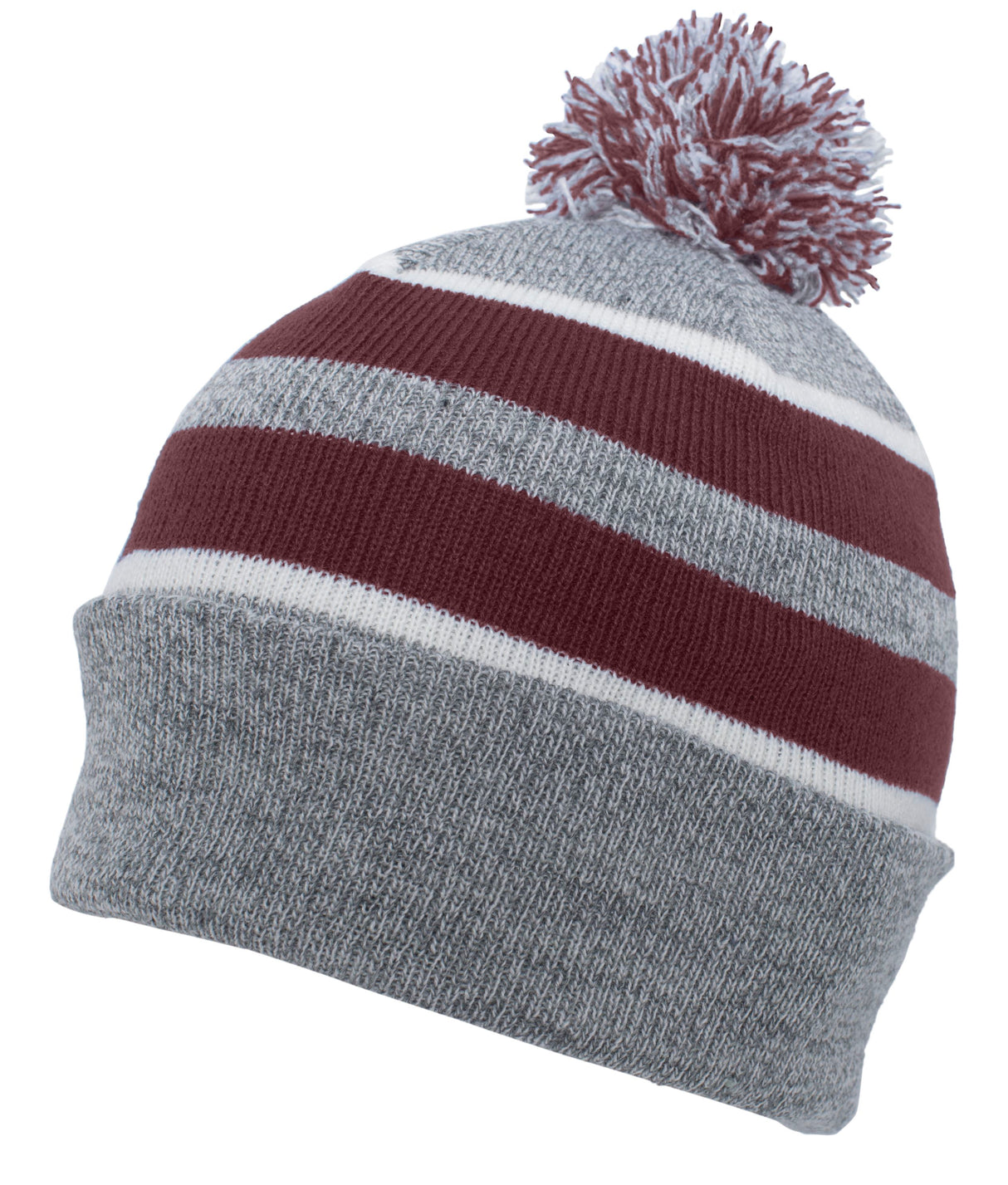 Knit Fold Over Pom-Pom Beanie