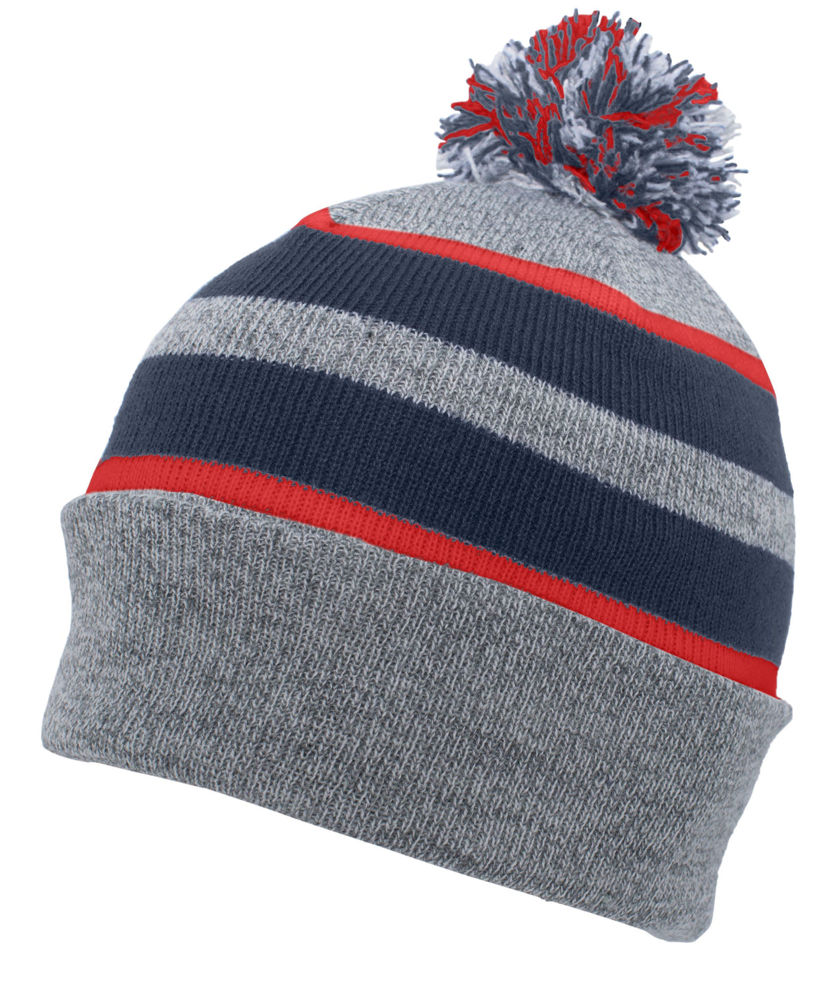 Knit Fold Over Pom-Pom Beanie