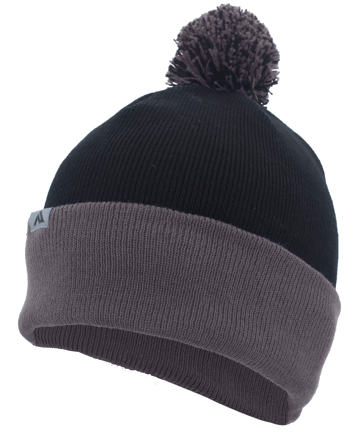Knit Fold Over Pom-Pom Beanie