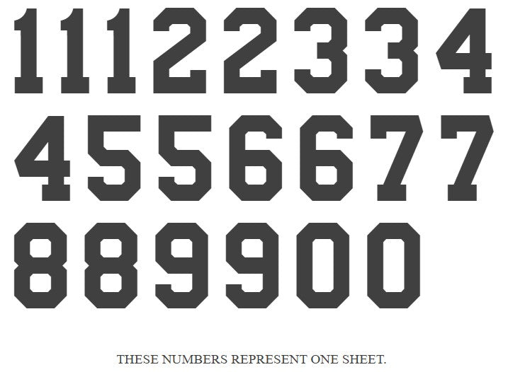 Football Helmet Number Decals