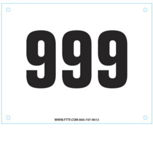 Stock Bib w/ Number Only (Pack of 100)