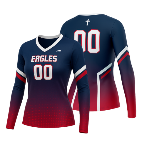 Full Custom Long Sleeve Volleyball Jersey