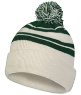 Knit Fold Over Pom-Pom Beanie