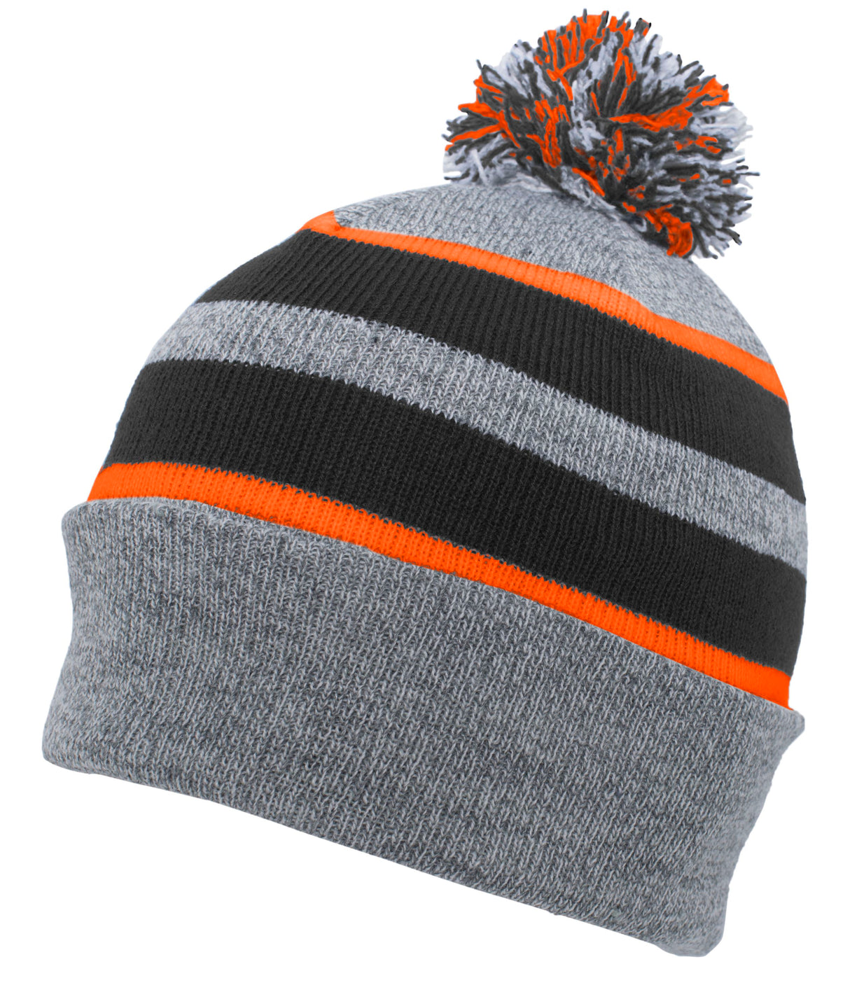 Knit Fold Over Pom-Pom Beanie